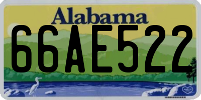 AL license plate 66AE522