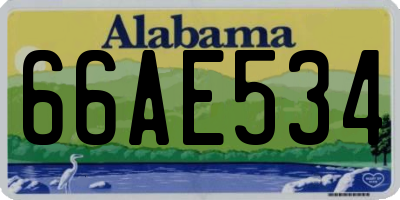 AL license plate 66AE534
