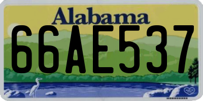 AL license plate 66AE537