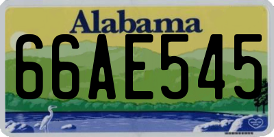 AL license plate 66AE545