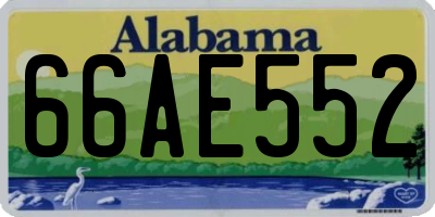 AL license plate 66AE552
