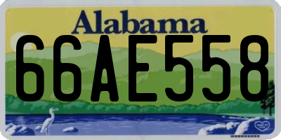 AL license plate 66AE558