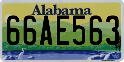 AL license plate 66AE563