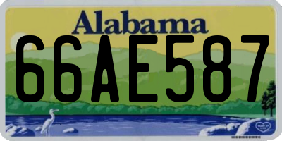 AL license plate 66AE587