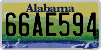 AL license plate 66AE594