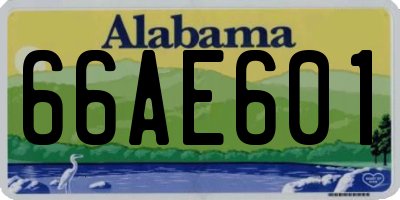 AL license plate 66AE601