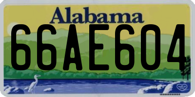 AL license plate 66AE604