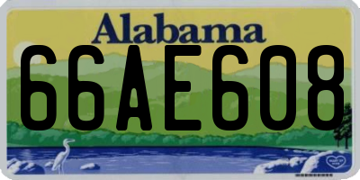 AL license plate 66AE608