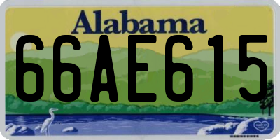AL license plate 66AE615