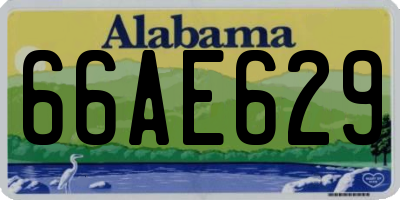 AL license plate 66AE629
