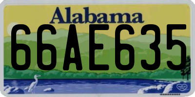 AL license plate 66AE635