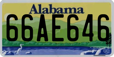 AL license plate 66AE646
