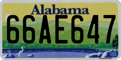 AL license plate 66AE647