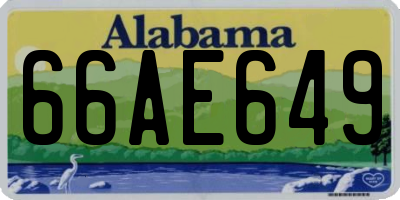 AL license plate 66AE649