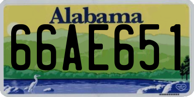 AL license plate 66AE651