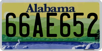 AL license plate 66AE652