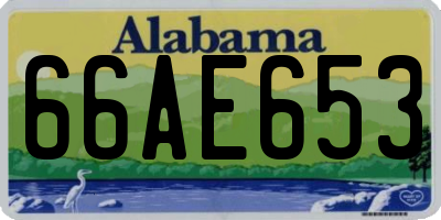 AL license plate 66AE653