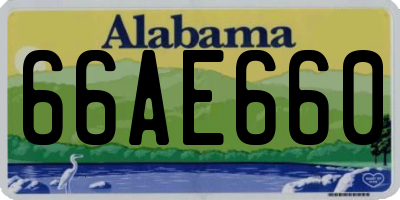 AL license plate 66AE660