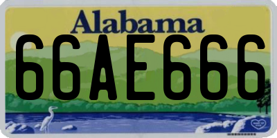 AL license plate 66AE666