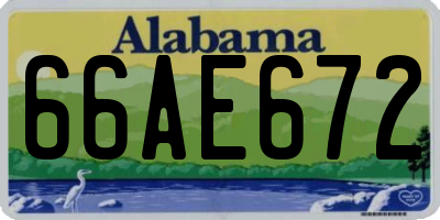 AL license plate 66AE672