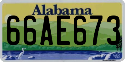 AL license plate 66AE673