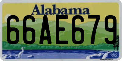 AL license plate 66AE679