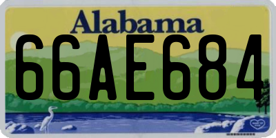 AL license plate 66AE684