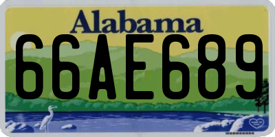 AL license plate 66AE689