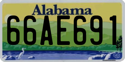 AL license plate 66AE691