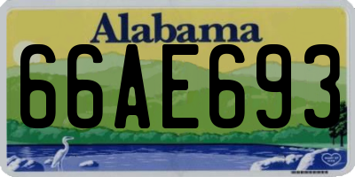 AL license plate 66AE693