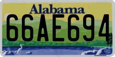 AL license plate 66AE694