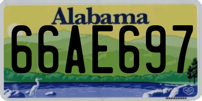 AL license plate 66AE697