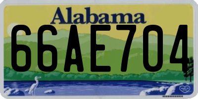 AL license plate 66AE704