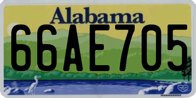 AL license plate 66AE705