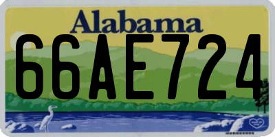 AL license plate 66AE724