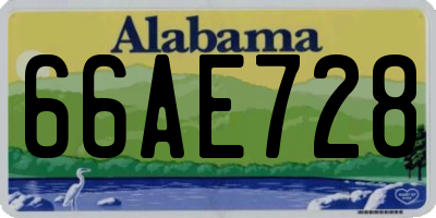 AL license plate 66AE728