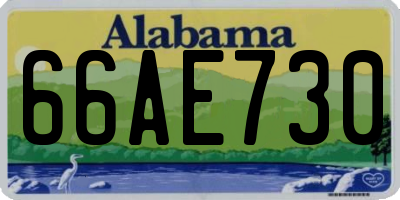 AL license plate 66AE730