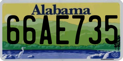 AL license plate 66AE735