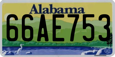AL license plate 66AE753