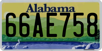 AL license plate 66AE758