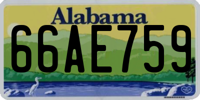 AL license plate 66AE759