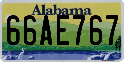 AL license plate 66AE767