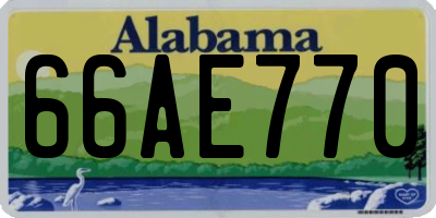 AL license plate 66AE770