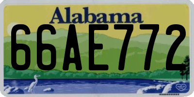 AL license plate 66AE772