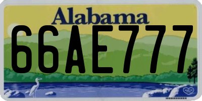 AL license plate 66AE777