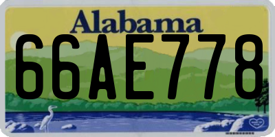 AL license plate 66AE778