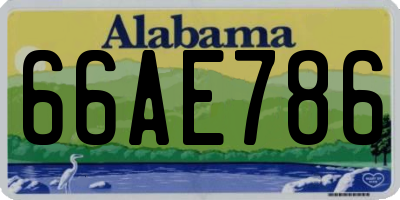 AL license plate 66AE786