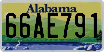 AL license plate 66AE791