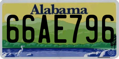 AL license plate 66AE796