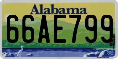 AL license plate 66AE799